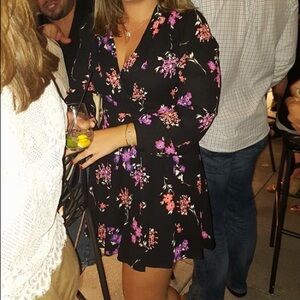 Long sleeve fit and flare dress